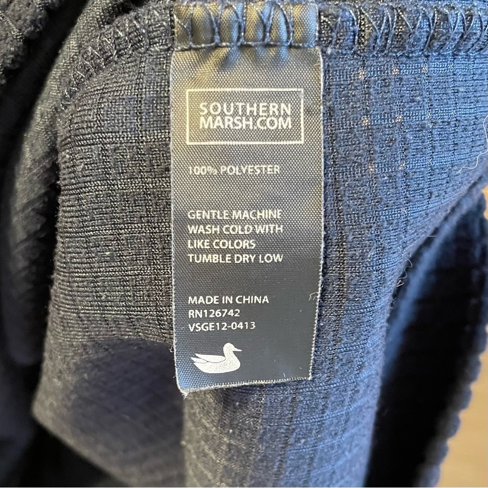 SOUTHERN MARSH FieldTec Dune Performance Pullover Navy Blue Men’s Size Large - Picture 9 of 9